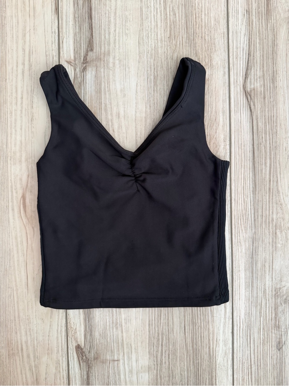Girls Black Dance Tank Top - Youth Performance Crop
